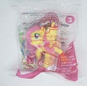 Sealed My Little Pony #3 Fluttershy Happy Meal Toy - New in Package